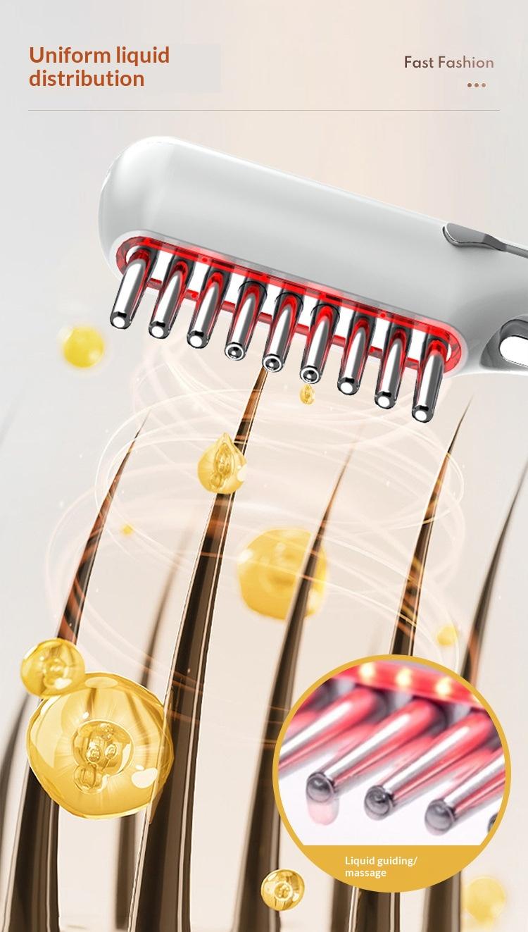 Advanced Hair Growth Comb - EMS Microcurrent & Red Light Therapy for Scalp Stimulation, Hair Regrowth & Thickening |  Rejuvenating Daily Care