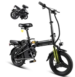 2026 Folding E-Bike for Adults, 500W Motor, 48V 15Ah Removable Battery, 45KM+ Range, 14" Urban Commuter Electric Bike, UL2849 Certified