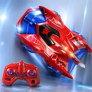 Spider Wall Climbing RC Car 360° Rotating LED Remote Control Rechargeable Toy for Kids