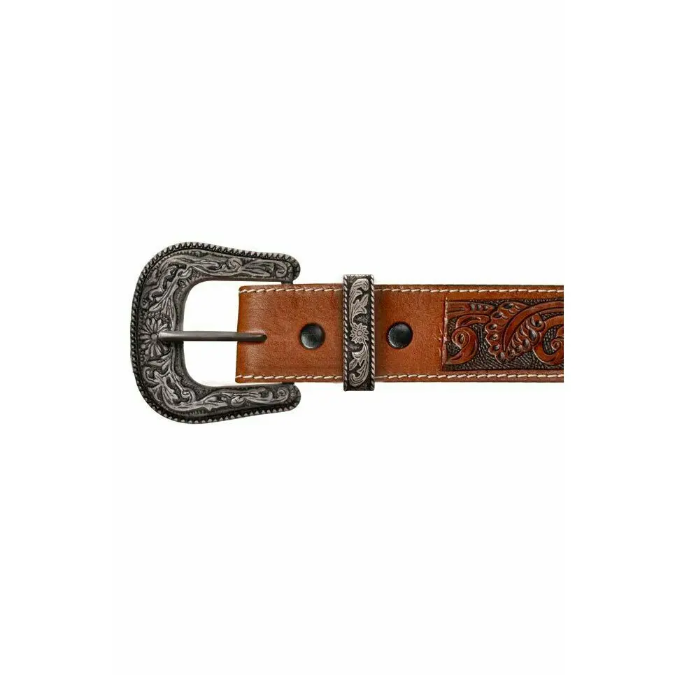 Classic Buckle + Belt Bundle | 2 Piece Ranger Buckle and Tooled Western Leather Belt