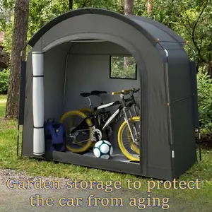 Waterproof Outdoor Bike Storage Tent, Heavy Duty Dustproof Bicycle Cover Shelter, Thickened Windproof Bike Shed for 1-4 Bikes, Portable Cycling Gear Storage for Patio Lawn Backyard