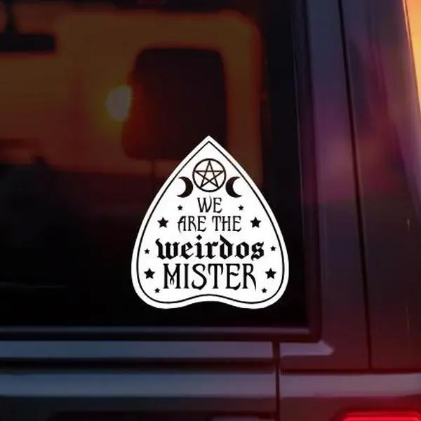The Craft “We Are The Weirdos Mister” Ouija Planchette Vinyl Car Decal – Witchy 90s Cult Classic Gothic Sticker for Car Window Laptop Tumbler – Alt Goth Girl Aesthetic