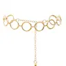 Women's Punk Style Geometric Ring Linked Body Chain, Fashion Body Jewelry for Parties & Daily Wear, Trendy Versatile & Exquisite Jewelry for Birthday Gifts
