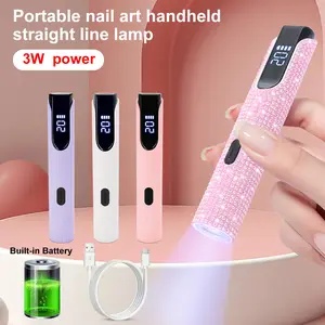 Portable Rechargeable Nail Lamp with Handheld Design, Dual Light Source UV/LED Gel Curing Nail Dryer for Home Use and Nail Salons