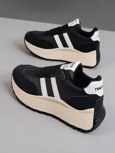 Women's Fashionable Lace Up Low Top Sneakers, Trending Shoes, Running Athletic Shoes, Casual Comfortable Breathable Sports Running Shoes, All-match Basic Shoes for Daily Wear, Casual Running Footwear, Sporty Running Fashion