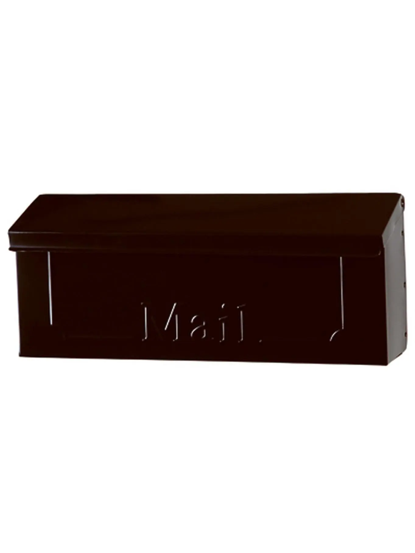 THHB0001 Galvanized Steel Horizontal Wall Mount Mailbox, Black