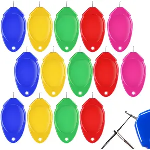 Threaders for Hand Sewing, 35 count Sewing Machine  Threader Simple Thumb Shape with Clear Box for Craft Work, Sewing Machine, Embroidery Floss and Cross-Stitch - 5 Colors