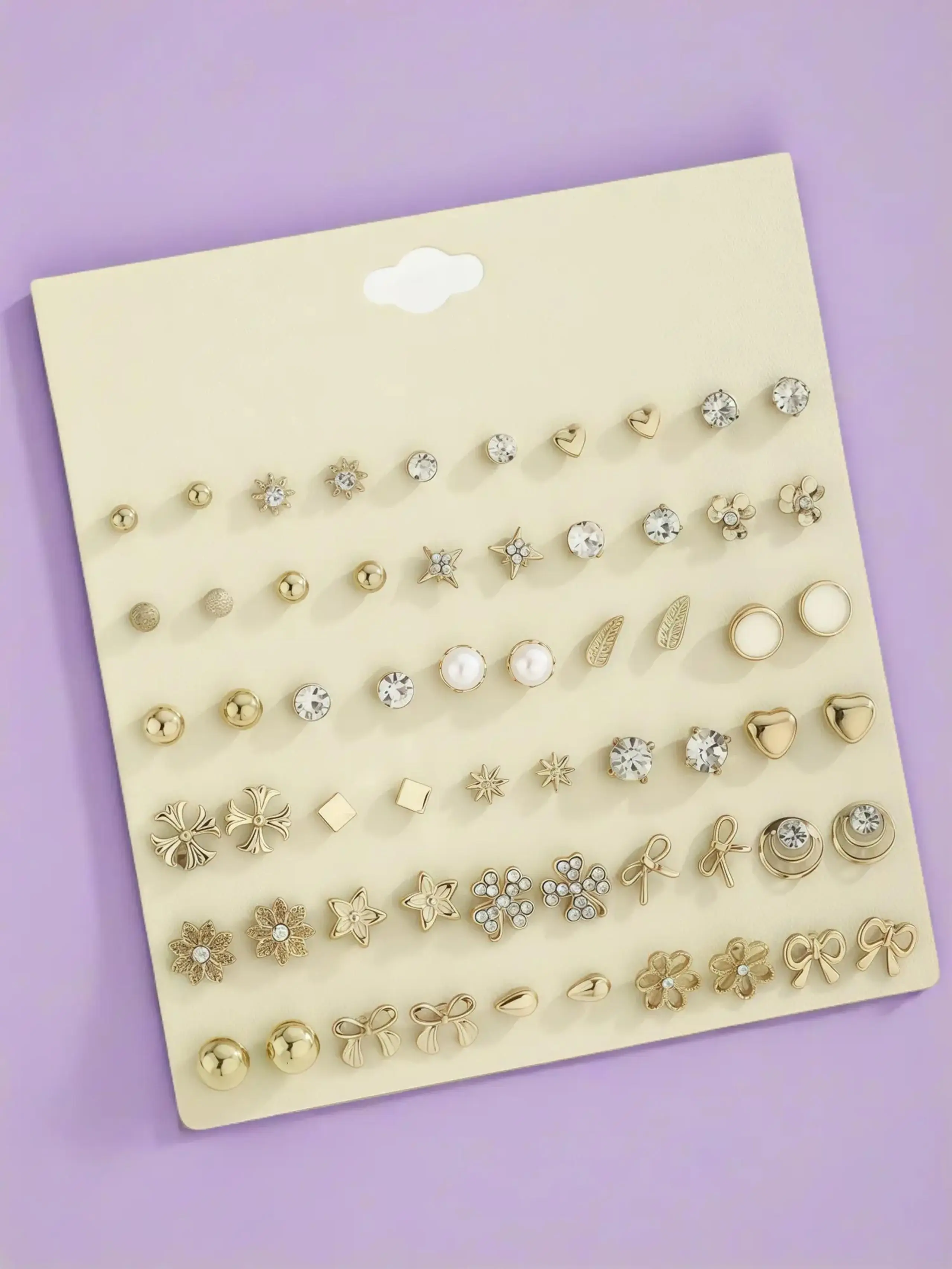 30 Pairs Unique Earrings Set, Versatile Small Design Ear Jewelry, Fashion Jewelry, Stylish and Trendy Accessory for Women, Flower Earrings