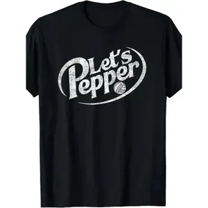 100%25 Cotton Unisex Volleyball Let's Pepper Practice Distressed Design Round Neck Short Sleeve T-Shirt Women's Men Graphic Tee