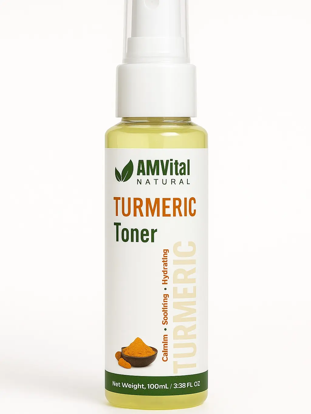 AMVital Turmeric Face Toner - Soothing Dark Spot Corrector, Hydrating Facial Mist, Gentle Exfoliating Cleanser for Combination Skin, 30ml with Cleansing, Exfoliate, Hydrate, Radiant Benefits