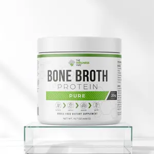 The Wellness Way Pure Bone Broth Protein - 20g Protein, Low Carb, Low Sugar, Gut Friendly, Paleo Friendly, 15.7 oz Healthcare Dietary Supplement