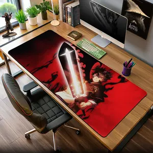 Black Clover Asta Sword Mouse Pad, Anime Gaming Desk Mat