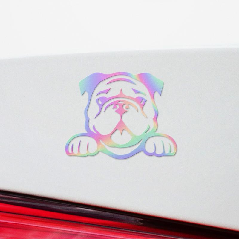 Transparent Decal Stickers Of Bulldog Peeking Premium Waterproof Vinyl Decal Stickers For Laptop Phone Accessory Helmet Car Window Mug Tuber Cup Door Wall Decoration