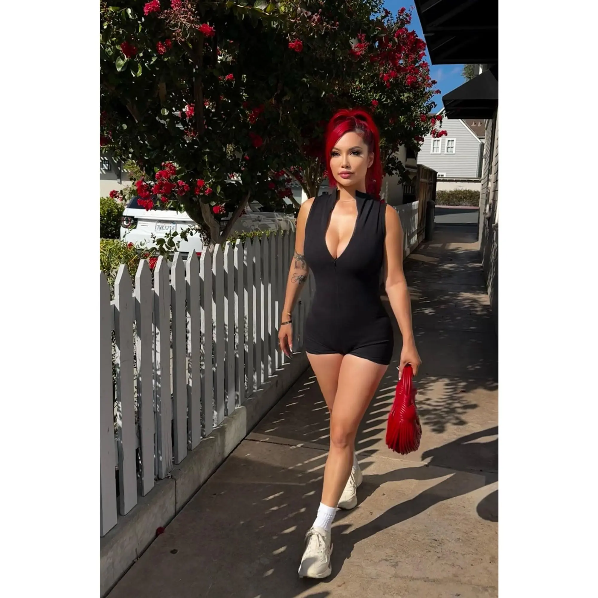 Amber Snatched Romper - Black