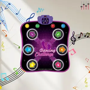 Smart Dance Mat, 6 Key Glowing Design Dance Mat, Bluetooth-compatible 5.2 Connection Dance Mat, Home Interactive Game for Party Game