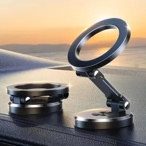 Car Magnetic Mobile Phone Holder 360 ° Rotatable and Foldable Design Freely Adjustable Multi angle Rotation Stable Anti shake and Non shaking Multi functional Folding Car Magnetic Base