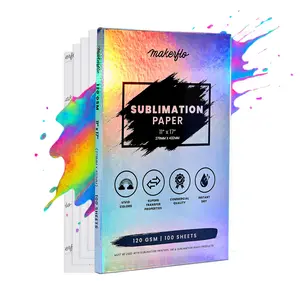 Makerflo Sublimation Paper 11 x 17 Inch 600 Sheets, Heat Transfer Sublimation Paper For Tumblers T-Shirts Phone Case Mugs, Printable Stickers Gifting Christmas DIY Enthusiast