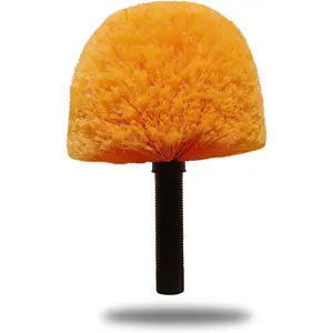 Orange Twist- Cobweb Duster  Brush, Fits Standard 3/4 inch Threaded Poles, Attachment Brush, Spider Web Duster Brush for Outdoor & Indoor Cleaning - 1 Pack
