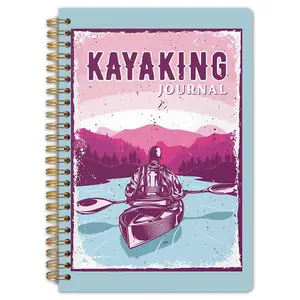 1 spiral notebook for kayaking, 5.5x8.3 inches, high-quality lined pages, durable binding, paddler's log, outdoor adventure diary, kayaking training diary, a gift for kayaking enthusiasts