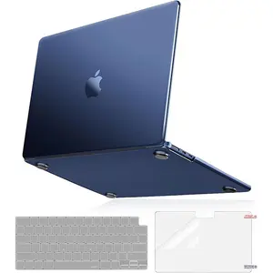 MOSISO Midnight Clear MacBook Air 15 inch Case Ultra-Thin Plastic Hard Shell Keyboard Cover & Screen Protector for 2025-2023 M4 M3 M2 Models Laptop Casing