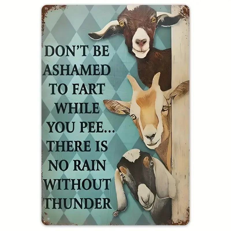 Vintage Metal Sign, Donkeys Funny Quote's Metal Sign, Retro Wall Art Decor, Bathroom Wall Art