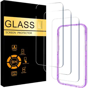 3 Pack Screen Protector for iPhone 17 Pro Max [6.9 inch] with Installation Frame, Tempered Glass, Sensor Protection, Dynamic Island Compatible, Case Friendly