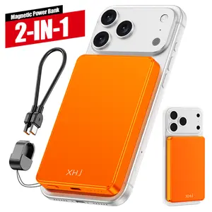 Magnetic Power Bank, Ultra-Slim 5000mAh Magnetic Battery Pack,  25W Ultra-Fast MagSafe Compatible Wireless Portable Charger, Ergonomic Design, for iPhone17/16/15/14/13/12Series