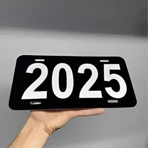 2025  License Plate, Car Accessories, Perfect Gift - Lightweight Aluminum, Pre-Drilled holes, Easy Installation