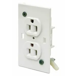Mobile Home/RV Wirecon White Standard Wall Receptacle