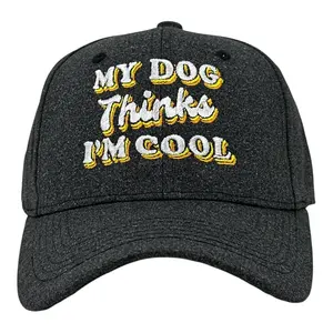 My Dog Thinks Im Cool Hat Funny Graphic Novelty Cap for Pet Owners Funny Hats Funny Dog  Novelty Caps for Men Black - My Standard