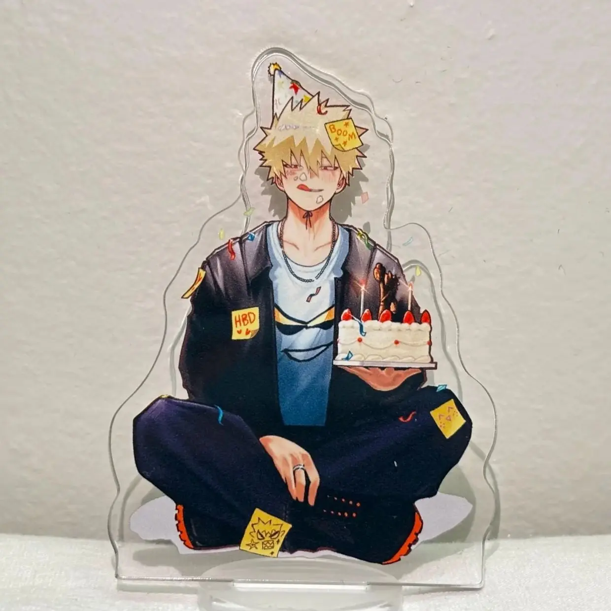 Limited Bakugo Brithday Acrylic Standee, Anime Chibi Standee