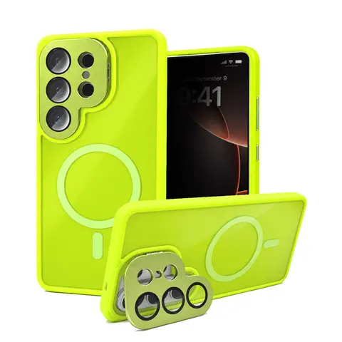 USUBIR [Free Ship] TPU Waterproof Smartphone Case - Magnetic Glossy Hard Casing for Samsung S26 Ultra, S25, S24, S23, Heavy Duty Protective Cover with Kickstand, Camera Guard, Scratch-Resistant Bumper, Slim Fit Cellphone Accessory