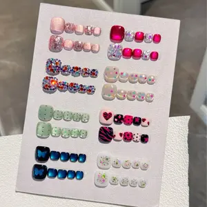 Lyra(9900)gc.Shiny Summer Press On Toenails