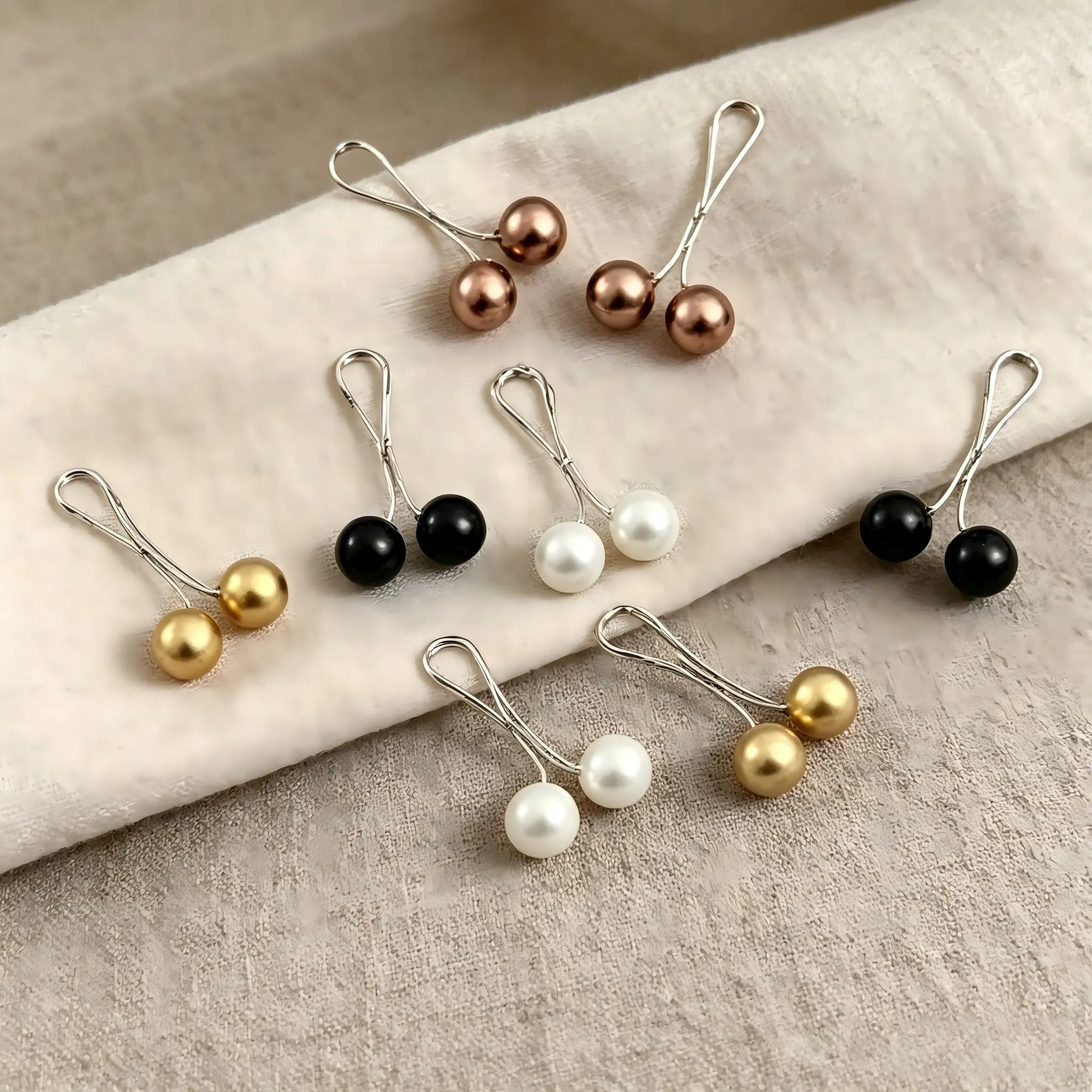 8pcs Four-Color Mixed U-Shaped Metal Hijab Clips, For Muslim Muslim Headscarf Clip Modesty, Scarf Shawl Hairpin, Hijab Pins, Non-Slip Clamps, DIY Accessories
