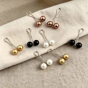8pcs Four-Color Mixed U-Shaped Metal Hijab Clips, For Muslim Muslim Headscarf Clip Modesty, Scarf Shawl Hairpin, Non-Slip Clamps, DIY Accessories