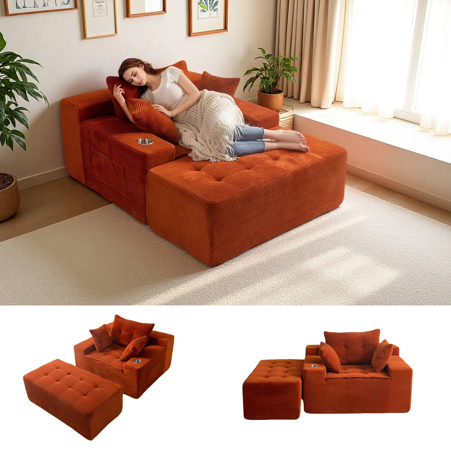 Orange (Corded Fabric)