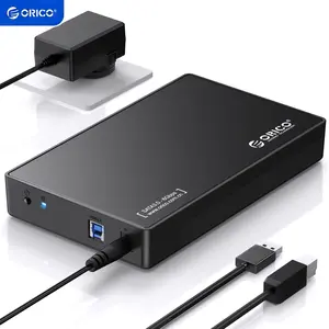ORICO USB 3.0 External Hard Drive Enclosure for 3.5/2.5 Inch SATA Hard Drives/SSD Up to 20 TB, 3.5'' Tool-Free HDD Enclosure with 12V/2A Power Supply and UASP Acceleration (3588US3)