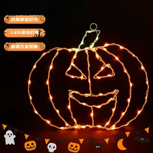 New Holiday Light Halloween Window Light Indoor and Outdoor Decorative Light Ghost Festival Layout Waterproof Iron Modeling Light