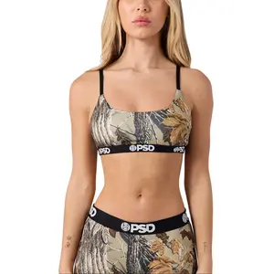 PSD Womens Realtree Xtra Grey Scoop Bralette - Soft Breathable Fabric Bralette with Adjustable Straps, Soft Comfortable and Cute Womenswear