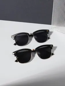 Men's Rectangle Frame Sunglasses, Trendy Casual Full Rim Sunglasses for Everyday Use, Fashion Accessories for Outdoor Activities, Fashionable Frames Sunglasses