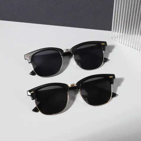 Men's Rectangle Frame Sunglasses, Trendy Casual Full Rim Sunglasses for Everyday Use, Fashion Accessories for Outdoor Activities, Fashionable Frames Sunglasses, Rectangular Sunglasses, Rectangle Styles Sunglasses
