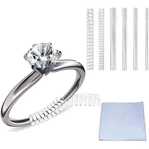 Ring Sizers for Loose Rings,  Ring Size Adjuster Spacers or Tightener, Invisible Guards, 6 Sizes Fitter, Resizer Fit Almost Any Rings, Reduces Size by 0.5-1.5