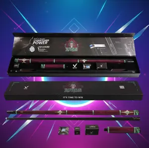 EVO Royale Maxbing Edition - Garnet Crest Luxury Pool Cue Set with Glassfiber Shaft, Carbon-Glass Butt, TIME 3 12.5mm Tip, 6 in Extension, Glove and Chalk - Royal Power and Elite Control
