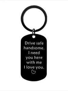 1Pc car pendant super sweet "Drive safe" keychain, hang "I need you, I love you" by your side, and give your lover the warmest travel guard.