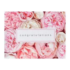 Yay Novelty 206 5.5 x 4.25 in. Radiant Pearl Cardstock Greeting Card - Congratulations Card Roses