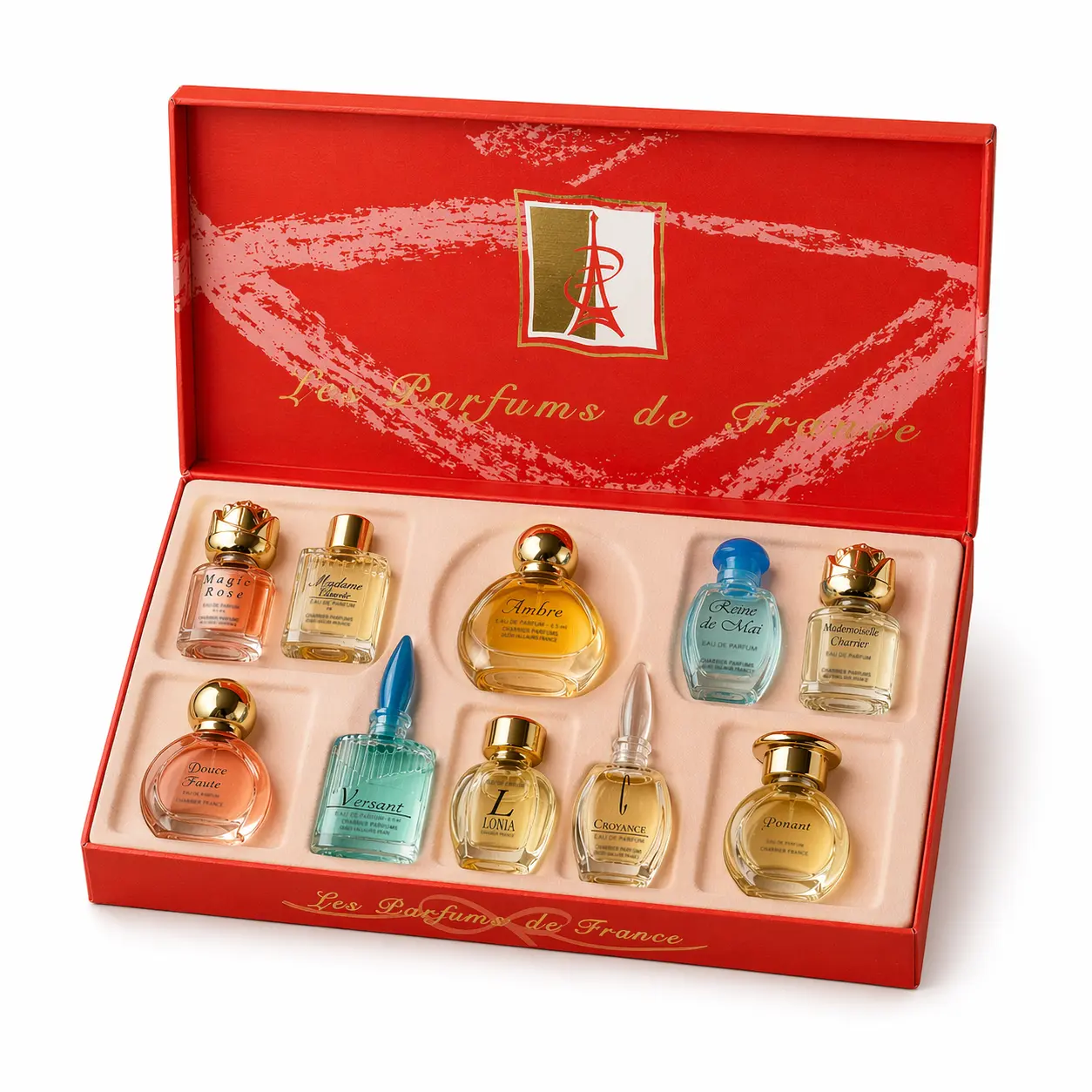 Charrier Parfums Luxury French Perfume Gift Set – 10 Eau de Parfums (57.8 ml Total) | Made in France