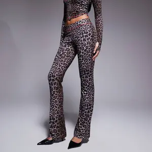 Dark Leopard TrackPants, Buttery Soft Fabric, Stretch Waist, Lightweight Graphic Lounge Bottoms