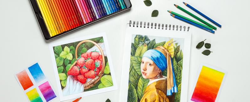 Ohuhu Professional ColoredPencils 72-color Oil-based for Coloring Portrait Sketching Landscape DurableSoftCore for Artist Adult Beginners HalawaSeries