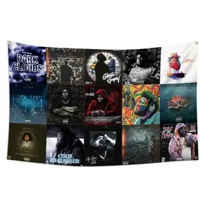 Rod Wave Collage Tapestry Flag 3x5 FT - Rapper Poster Banner with Lyrics & Album Art, Music Merch for Bedroom Wall Decor, Hip Hop Fan Gift, Dorm Room Aesthetic