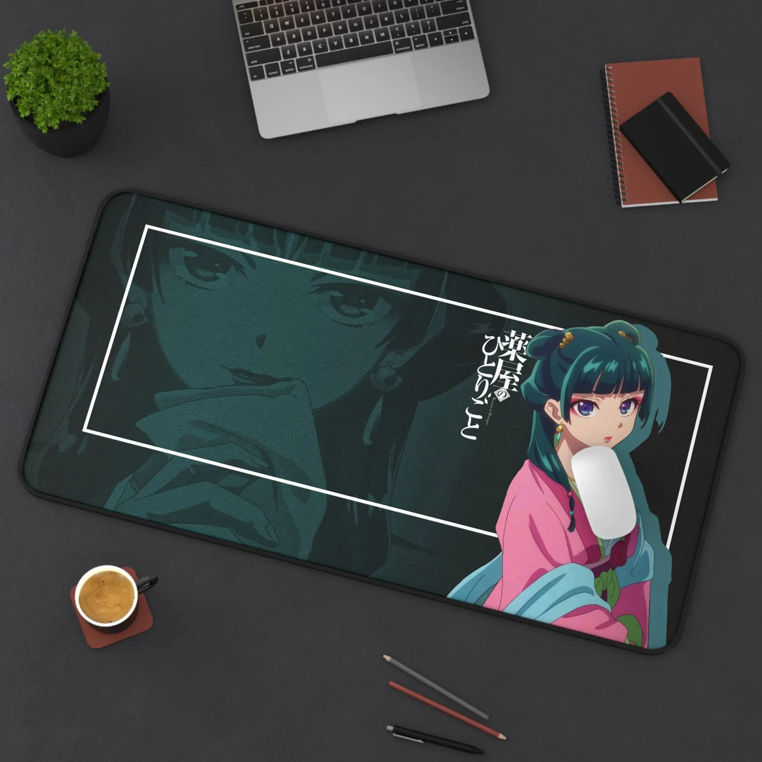 Maomao Green Anime Desk Mat, The Apothecary Diaries Aesthetic Anime Mouse Pad, Keyboard Mat, Maomao Apothecary Anime Manga Desk Mat For Office, Gift For Gamer